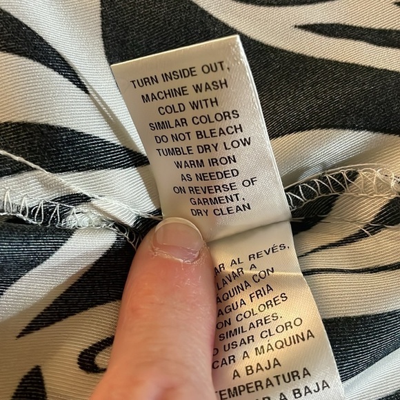 Donna Morgan Printed One Shoulder Tie Waist Dress with Draped Skirt Size 4 - Picture 16 of 16